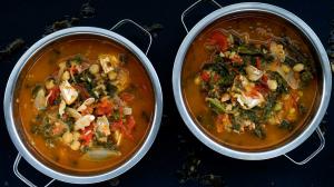 ‘potaje’ spanish cod & spinach & chickpea stew