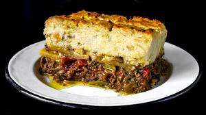 mediterranean shepherd’s pie (with the roast lamb leftovers)