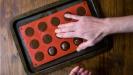 icy dark chocolate coated pumpkin caramels
