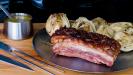 crispy roasted pork belly with cider & fennel