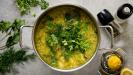 hot (or cold) broccoli feta mint soup