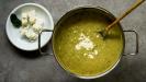 hot (or cold) broccoli feta mint soup