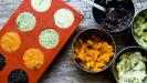 4 vegetables purées (to freeze for later)
