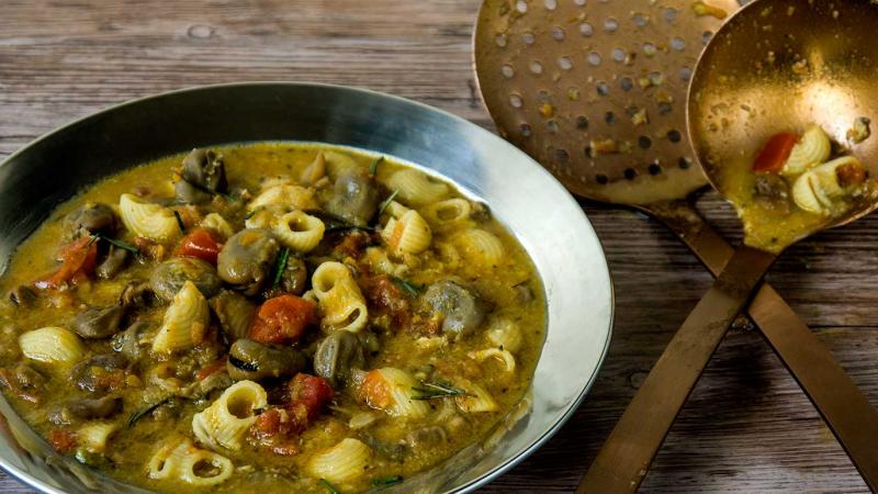 pasta & fava beans soup