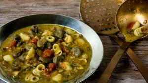 soupe aux pâtes et fèves fava