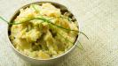 marinated pork chops & potato cabbage mash