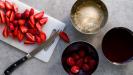 fraises x 4 : au sirop + confiture + gelée + beurre