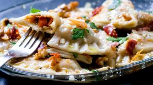 mixed vegetables and cheeses ravioli & easy homemade pasta dough