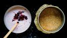 a weird & all-pink spring cake (with defrosted field berries)