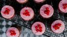 a weird & all-pink spring cake (with defrosted field berries)
