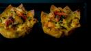 scallop and shrimp wonton tartlets