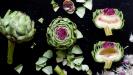 ‘briny’ anchovy, garlic & lemon roasted artichokes