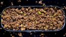 pear & pistachio & cardamom 'crumb cake'