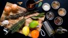 honey-glazed roasted leg of lamb with fruits & vegetables