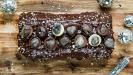 chocolate & chestnut yule log