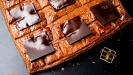 ‘brownie galette des rois’ with cocoa, coffee, chocolate, hazelnuts & chestnuts