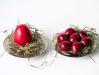 red quail eggs for easter