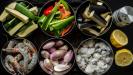 ouzo-flavored tempura seafood & vegetables