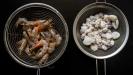 ouzo-flavored tempura seafood & vegetables