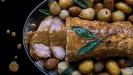 roast pork (or veal) in milk & sage with baby potatoes & pearl onions