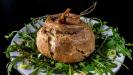 bread-crusted & mushroom-stuffed oven-baked camembert