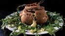 bread-crusted & mushroom-stuffed oven-baked camembert
