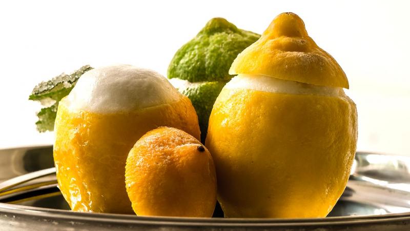lemon-lime & geranium sorbet