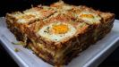 triple-layered «croque monsieur & madame» quadruple club-sandwich cake (with a mushroom & bacon & arugula heart)