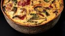 deep-dish mediterranean roasted vegetables quiche