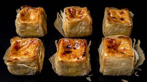 gently-baked & delicately-spiced custard & filo breakfast tartlets