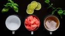 icy & sparkling watermelon granita & gin cocktail