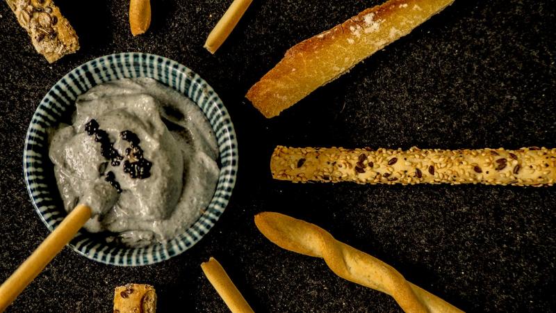 black tarama dip