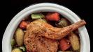 mirepoix & beer braised rabbit roast and/or stew