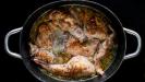 mirepoix & beer braised rabbit roast and/or stew