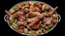 mirepoix & beer braised rabbit roast and/or stew