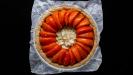 juicy apricot & almond tart with crunchy shortbread crust
