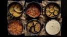triple-moussaka (with the braised & shredded «kokkinisto» triple-meat sauce)