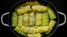 extra tart green cabbage rolls with meat & rice stuffing