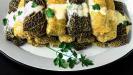 extra tart green cabbage rolls with meat & rice stuffing