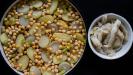 oven-baked salt cod with vegetables & chickpeas