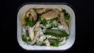 oven-baked salt cod with vegetables & chickpeas