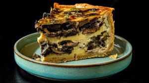 quiche aux champignons & fromage brie