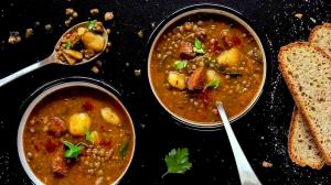 spanish lentil & chorizo stew