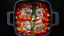 turkey shanks «osso buco» with cherry tomatoes & baby potatoes