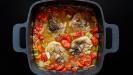 turkey shanks «osso buco» with cherry tomatoes & baby potatoes