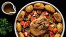 turkey shanks «osso buco» with cherry tomatoes & baby potatoes