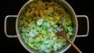 cream of leek & potato soup (with lemon & dill & herb chips)