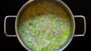 cream of leek & potato soup (with lemon & dill & herb chips)
