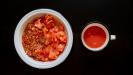 tomates farcies & cuites au thon & fenouil & boulgour