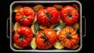 tomates farcies & cuites au thon & fenouil & boulgour